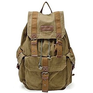 Green Canvas Backpack