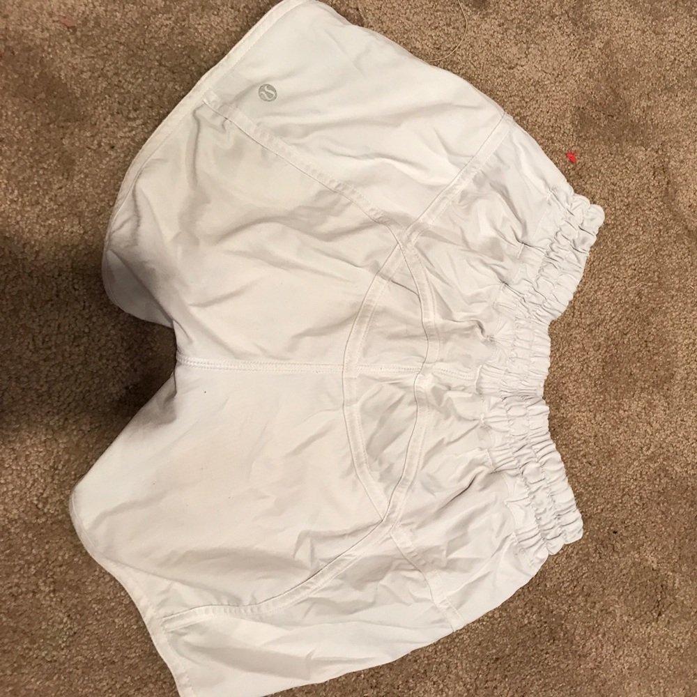 White lulu lemon shorts. Worn a few times