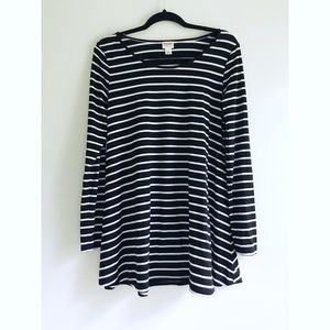 Striped long sleeve dress