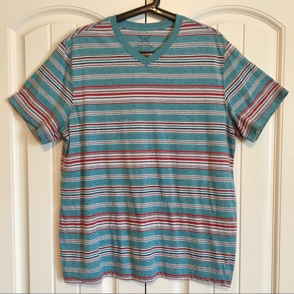 Striped T-Shirt - red/white/light blue