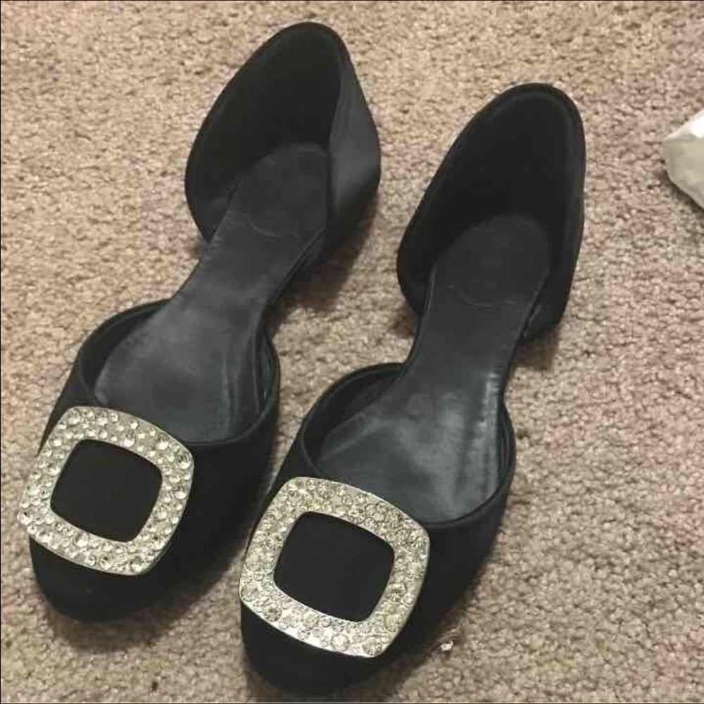 TRADE！Roger Vivier crystal-Buckle d'orsay Flat