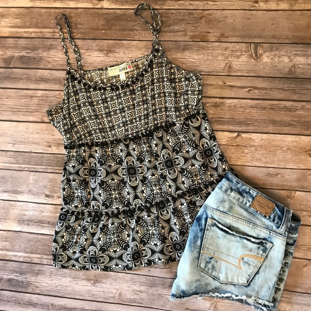 I'm in Love With Derek Floral Print Tank Top