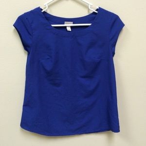 Merona Royal Blue Cap Sleeve Blouse