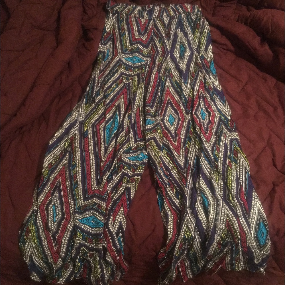 Mid rise material pants