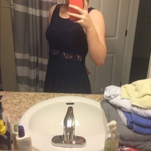 Beautiful Navy Blue Lace Dress