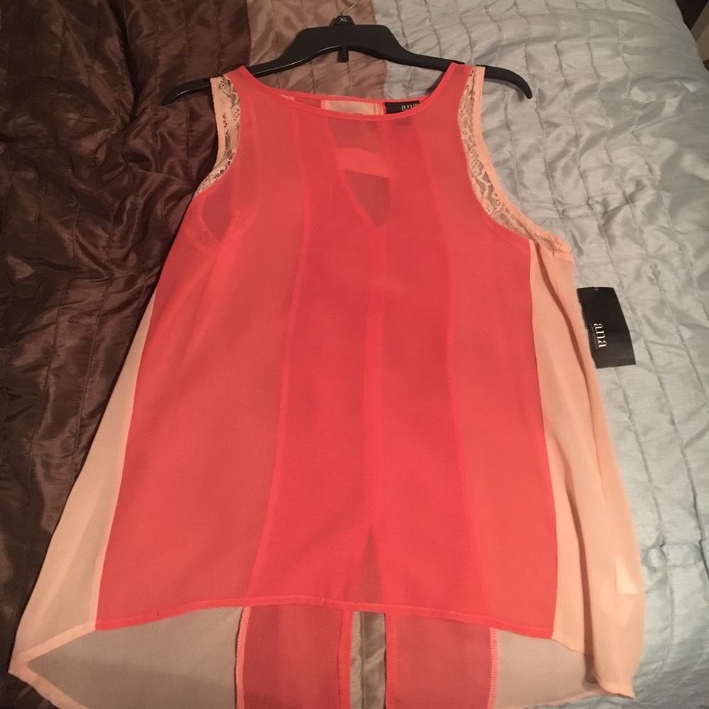 a.n.a Pink Chiffon Tank