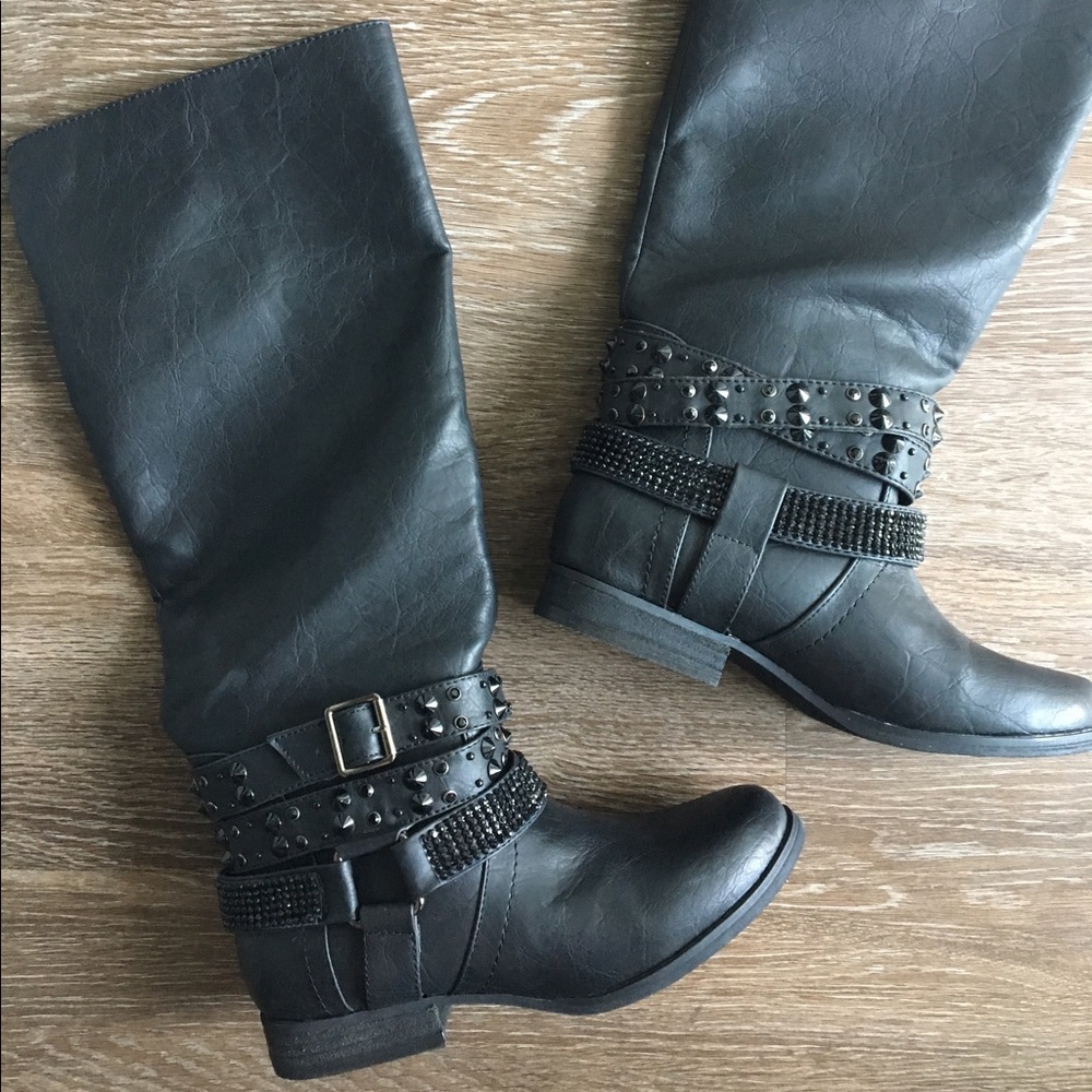 Black Knee High Boots