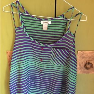 Sheer Striped Tank Top