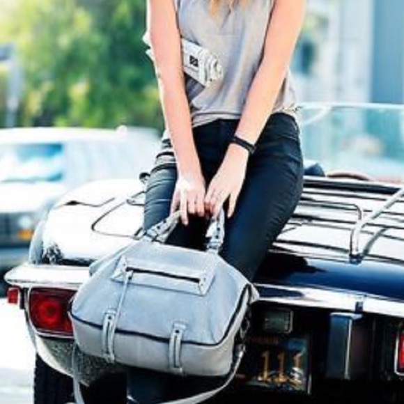 She+lo Grey Lambskin Satchel Purse - Picture 2 of 5