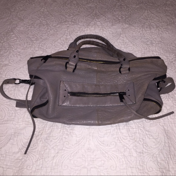 She+lo Grey Lambskin Satchel Purse - Picture 3 of 5