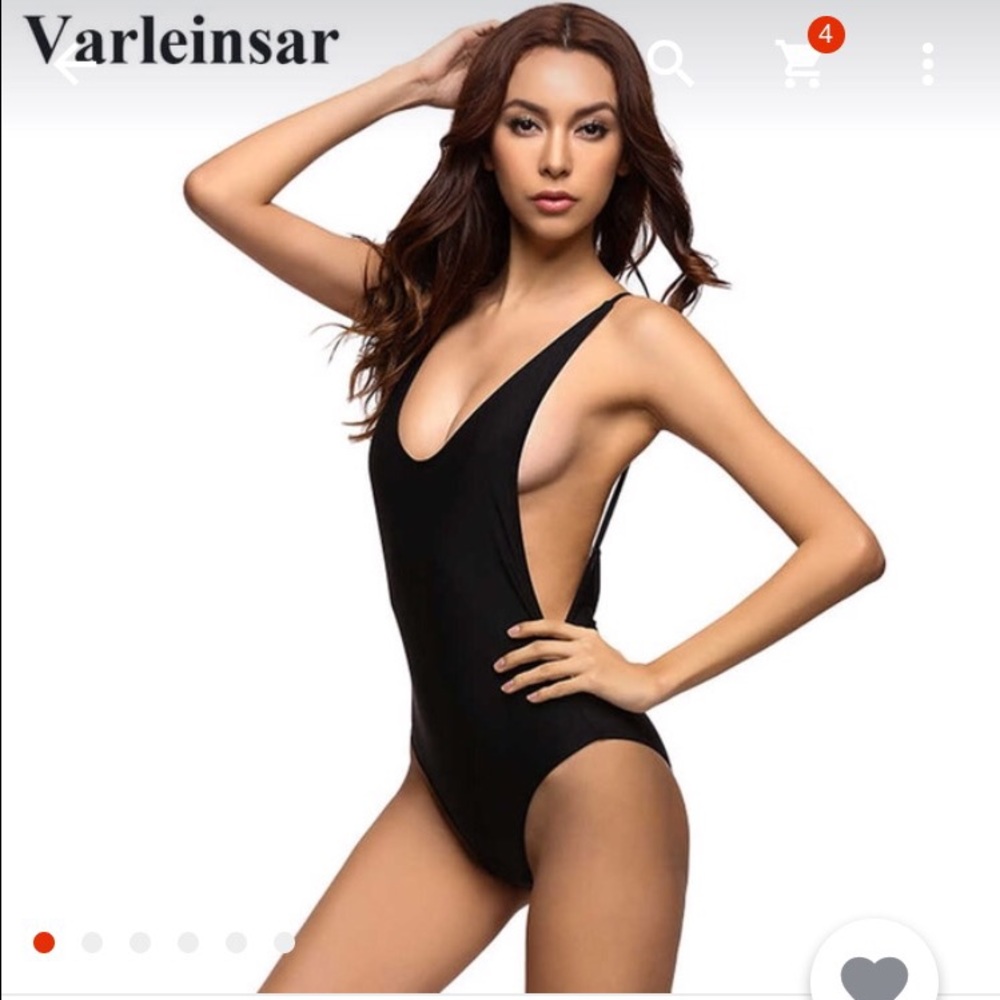 Black one piece swimsuit