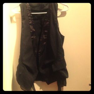Black, tux vest