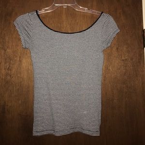 NWOT Navy Blue & White striped Ann Taylor Top
