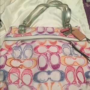 Multicolored Coach Purse