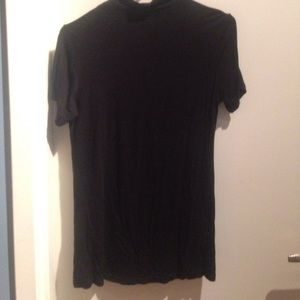 Black shirt with back buttons, Zara