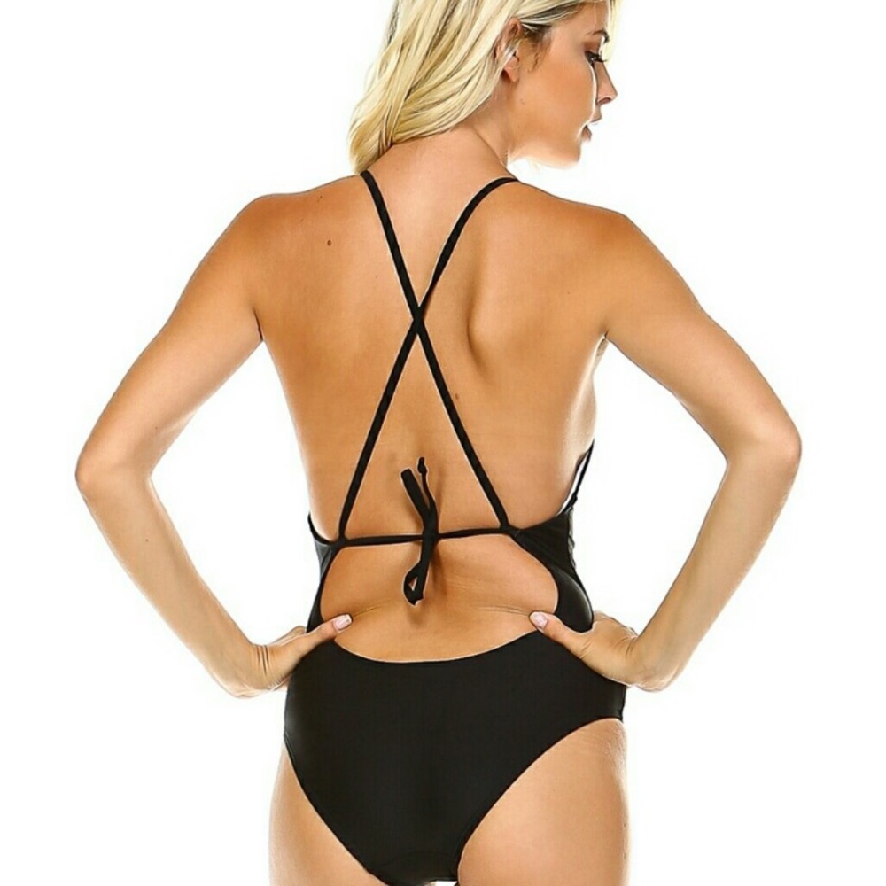 ⚡️Sale⚡️Black One Piece Swimsuit - Picture 2 of 5