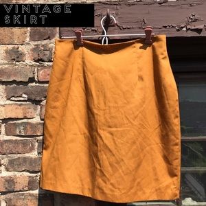 Vintage Mustard skirt-- made in the USA!
