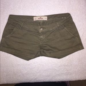 Hollister. Green shorts. Size 0