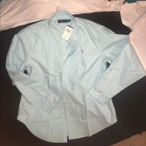 NWT women's Ralph Lauren knit cotton oxford top