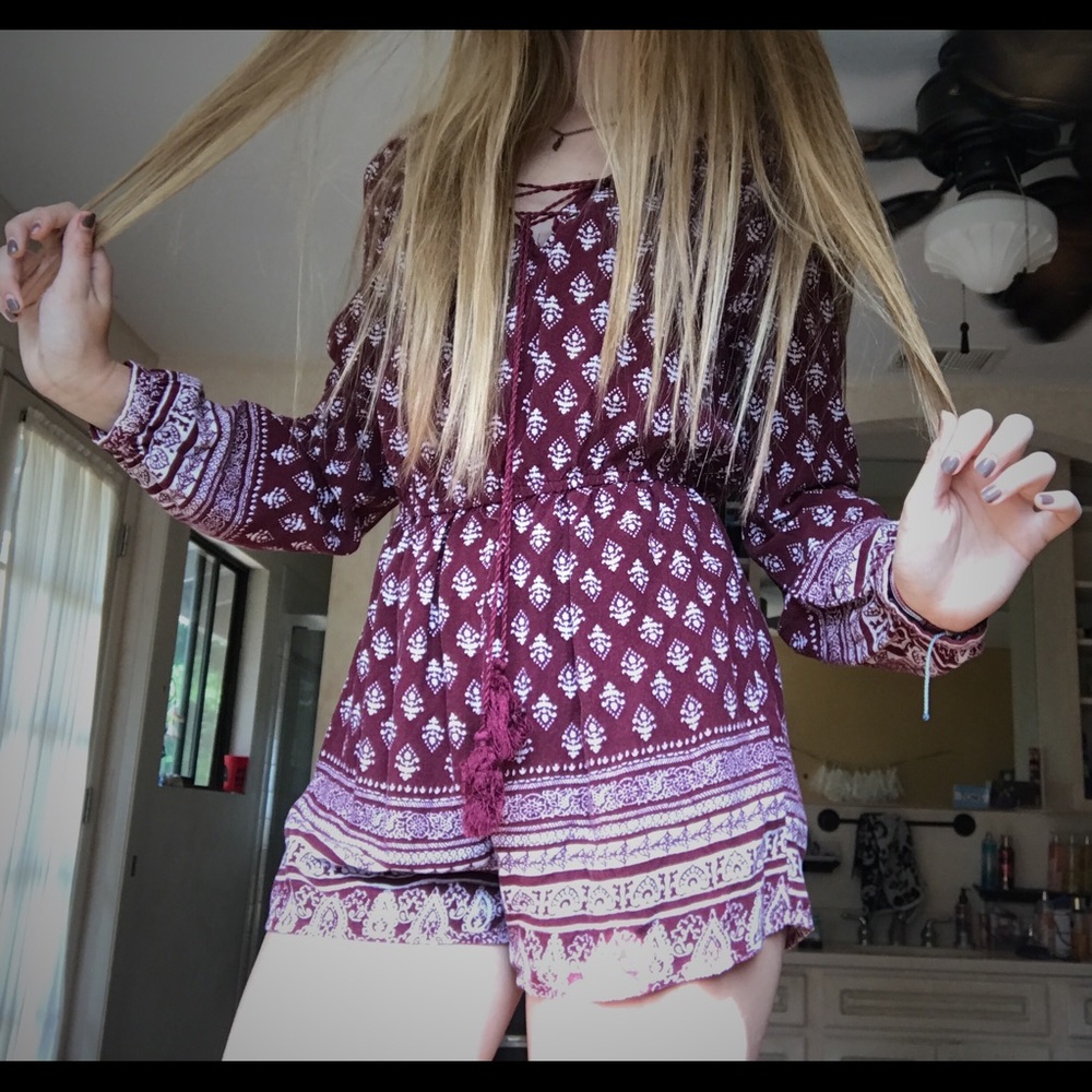 Maroon Romper