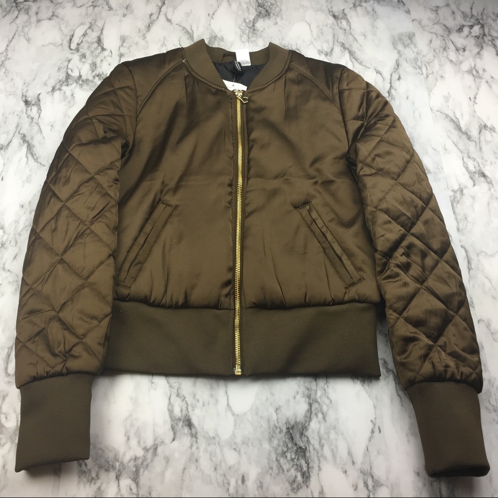 H&M tan/brown bombed jacket