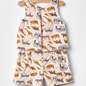 Baby GAP Safari Animals Two-Piece Romper