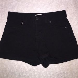 Black cotton shorts