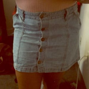 Button up Mini Skirt