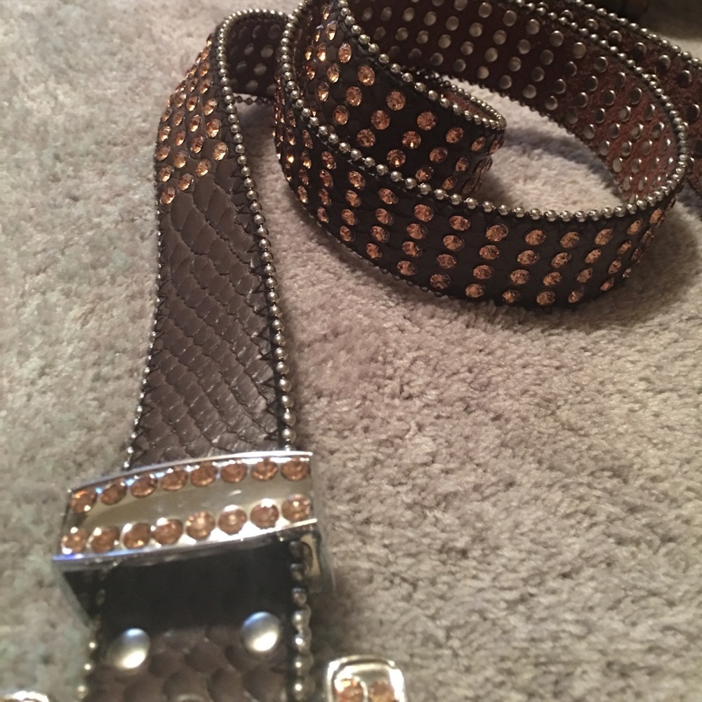 Orange Rhinestone Belt - Picture 3 of 4