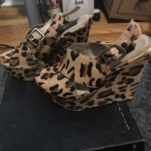 Steve Madden Leopard Wedges