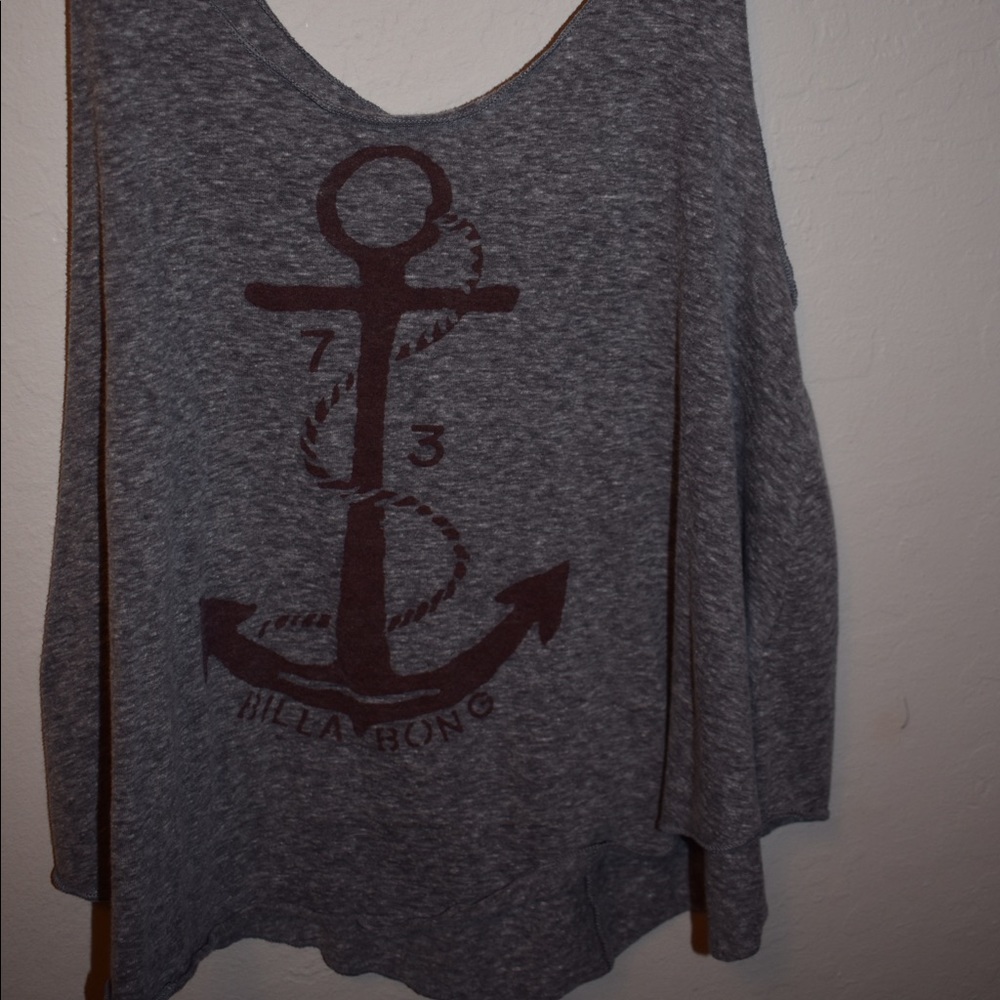 grey tank top with anchor