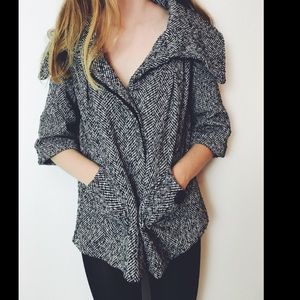 Black and white coat