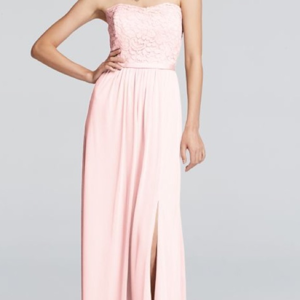 Brand New Petal Pink Strapless Gown