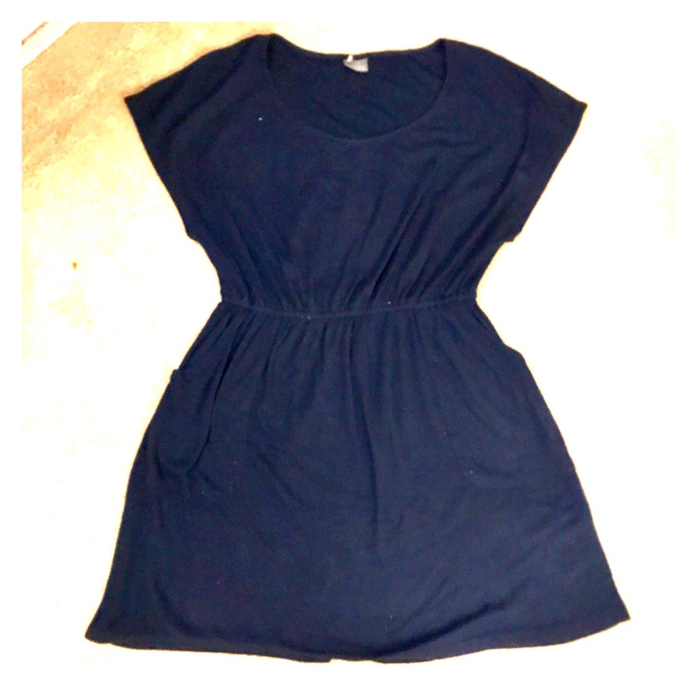 Navy blue sweater dress