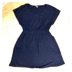 Navy blue sweater dress