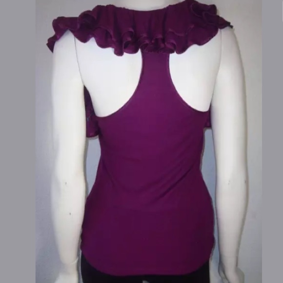 🎊 ROBERT RODRIGUEZ sz Small Ruffle Racerback Top - Picture 3 of 4