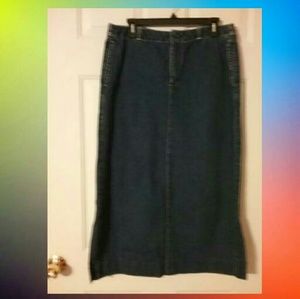 LONG  DENIM  SKIRT