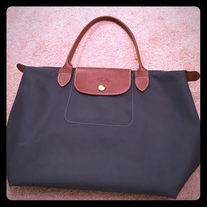 Longchamp le pliage navy blue tote