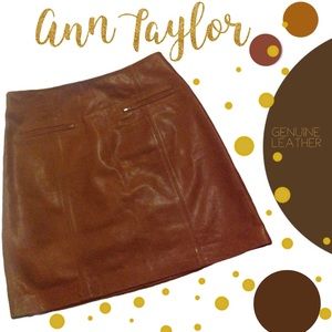 🆕Ann Taylor Genuine Leather Skirt
