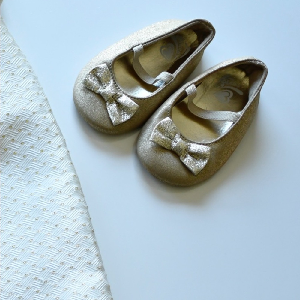 Gold baby girl Gymboree shoes