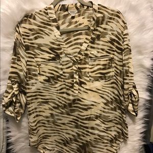 Guess Brown & Cream Top🎀