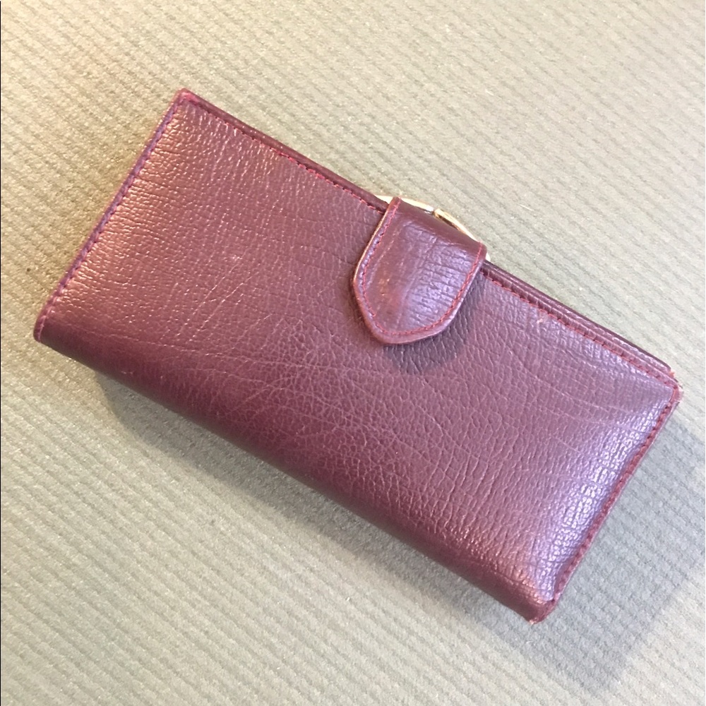 Vintage red leather wallet