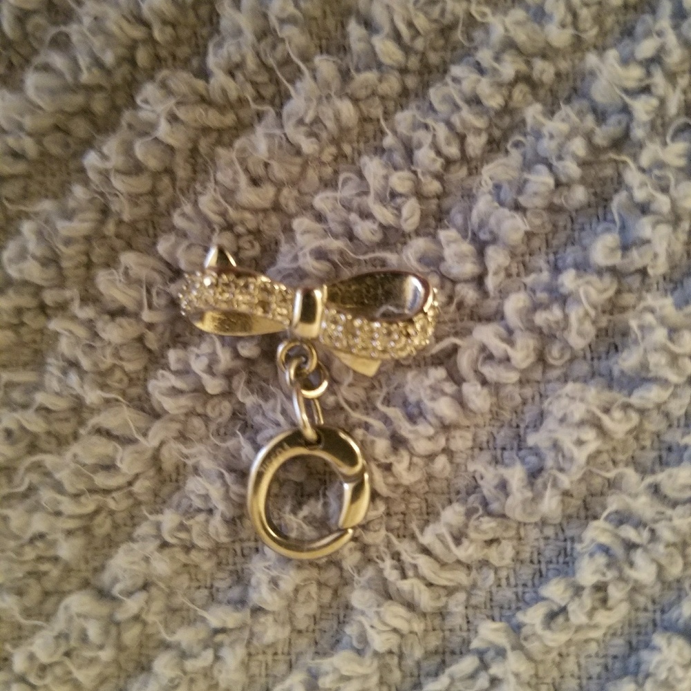 Fossil charm dainty bow