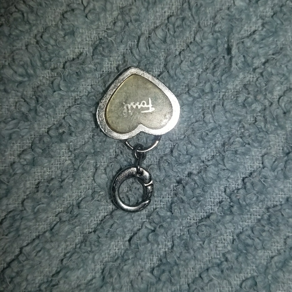 Fossil charm heart