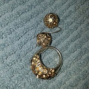 Fossil earring ring set