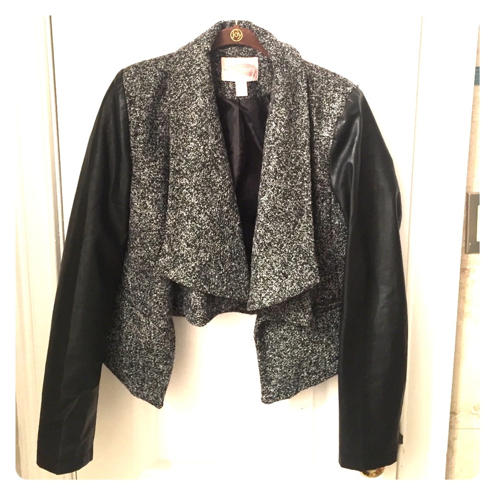 Faux leather blazer/coat
