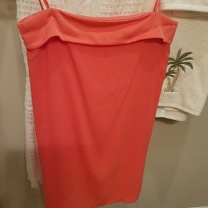 BCBG coral dress