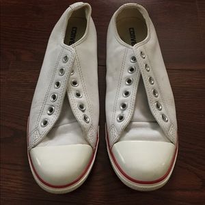 Leather white converse "chuck taylors"