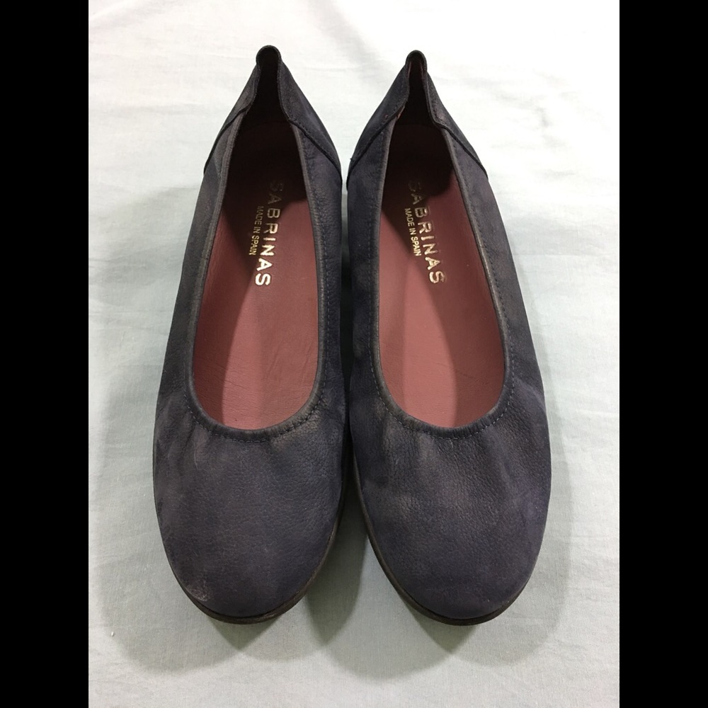 Sabrinas Marino blue, suede flats