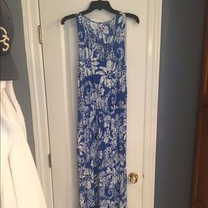 Blue and white maxi